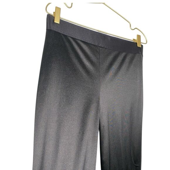 Haute Monde Womens Pants XL Black Shiny Skinny Leg Grunge 369 - Picture 2 of 5